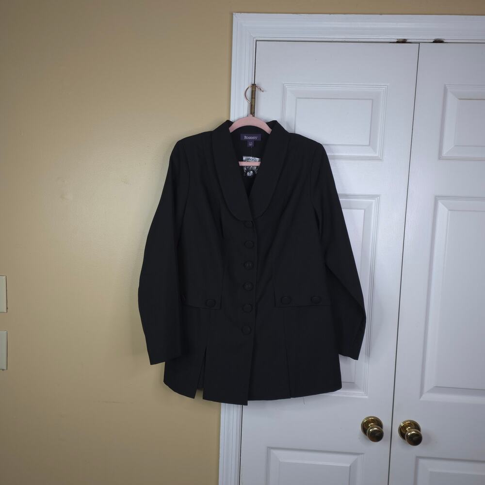 Roaman's Plus-size Relaxed Boyfriend Blazer in Black Size 14W